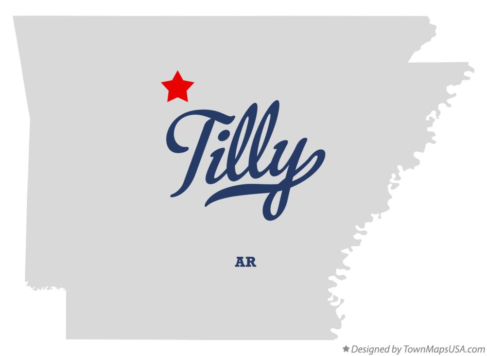 Map of Tilly, AR, Arkansas
