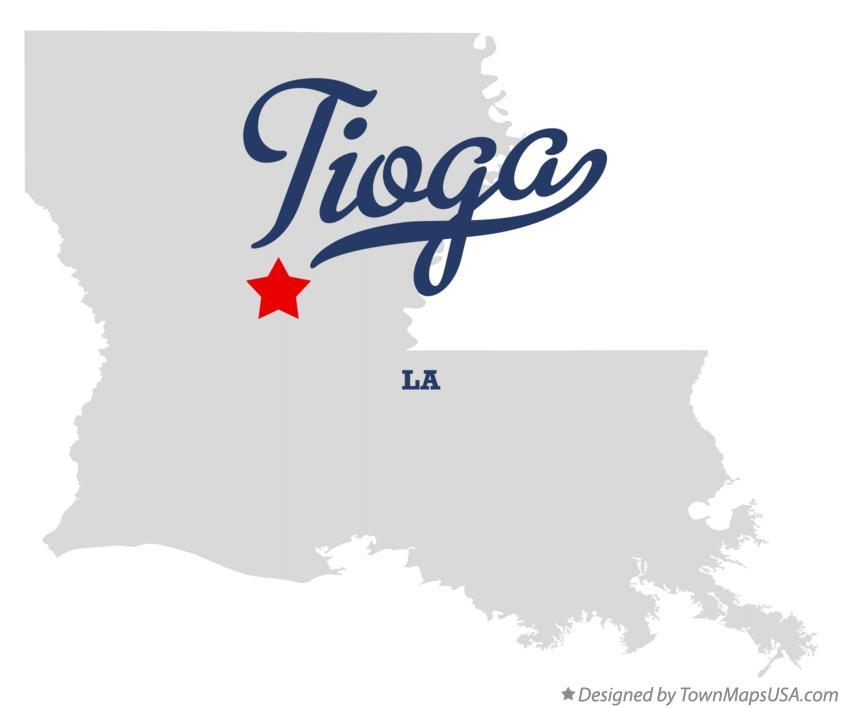 Map of Tioga, LA, Louisiana