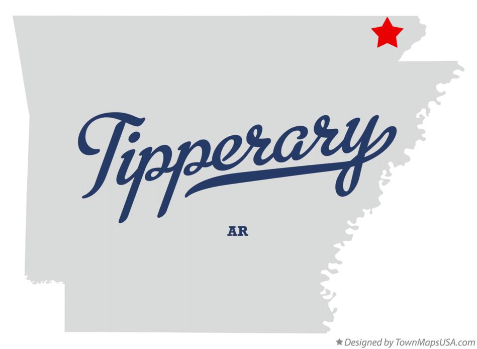 Map of Tipperary, AR, Arkansas