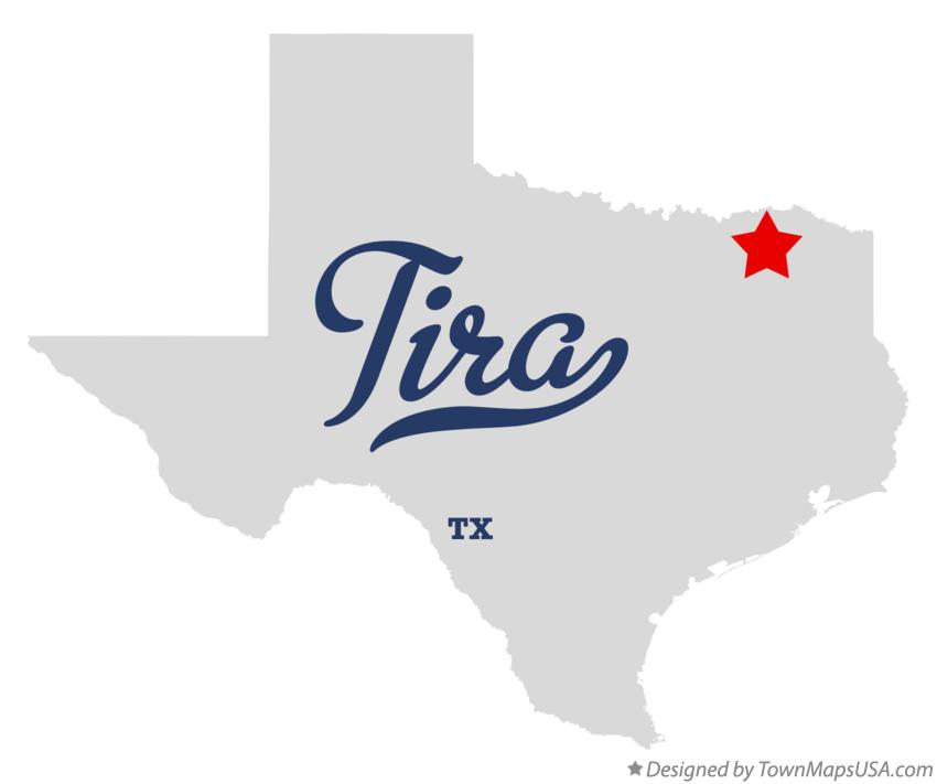 Map of Tira, TX, Texas
