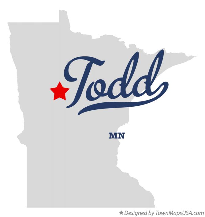 Map of Todd, MN, Minnesota