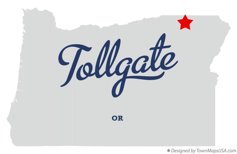 Map of Tollgate, OR, Oregon