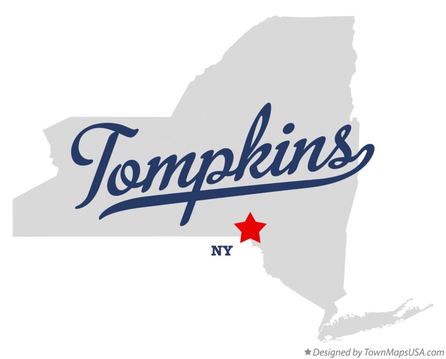 Map of Tompkins, NY, New York
