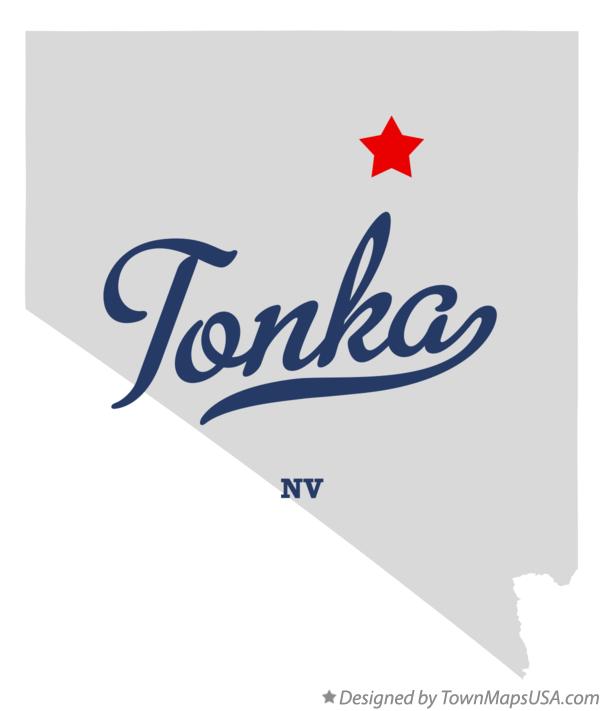Map of Tonka, NV, Nevada