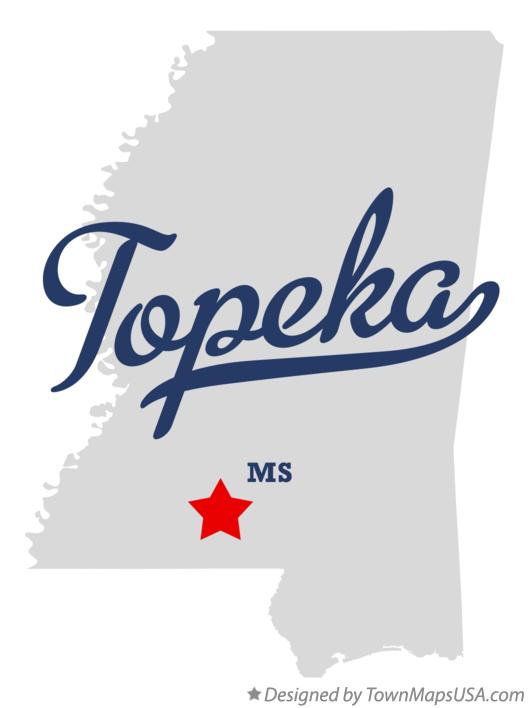 Map of Topeka, MS, Mississippi