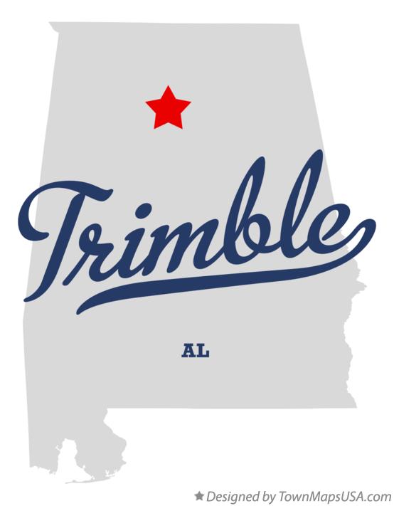 Map of Trimble, AL, Alabama