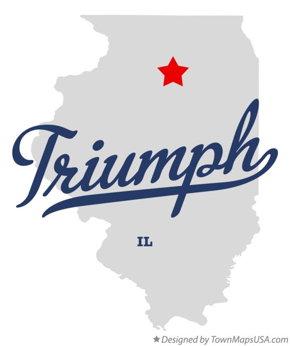 Map of Triumph, IL, Illinois