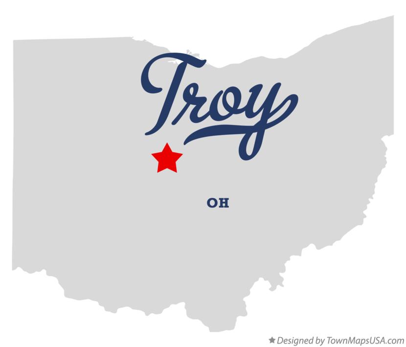 Map of Troy, Delaware County, OH, Ohio