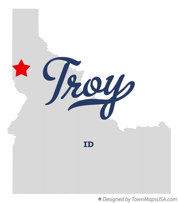 Map of Troy, ID, Idaho