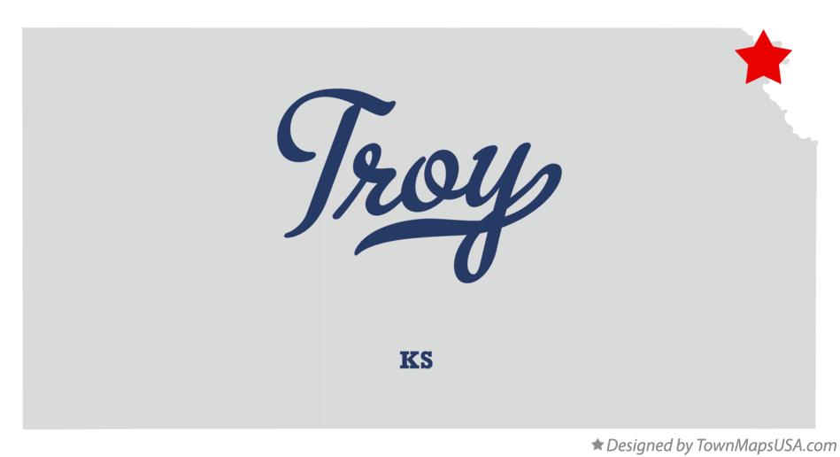 Map of Troy, Doniphan County, KS, Kansas
