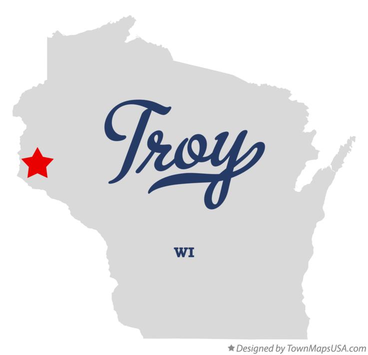 Map of Troy, St. Croix County, WI, Wisconsin