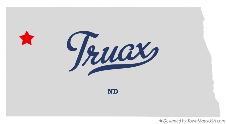 Map of Truax, ND, North Dakota