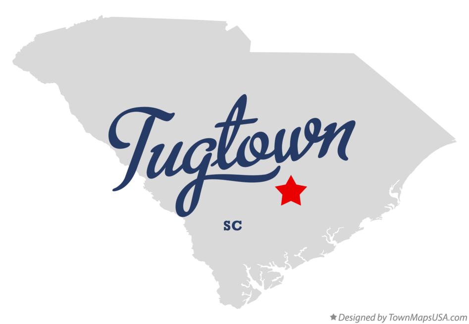 Map of Tugtown, SC, South Carolina