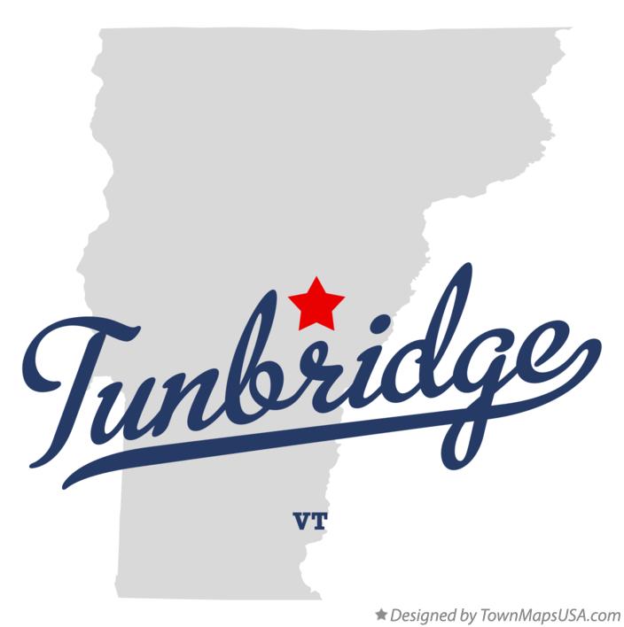 Map of Tunbridge, VT, Vermont
