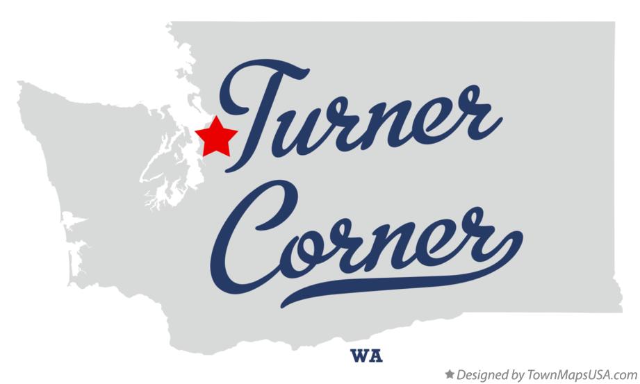 Map of Turner Corner, WA, Washington