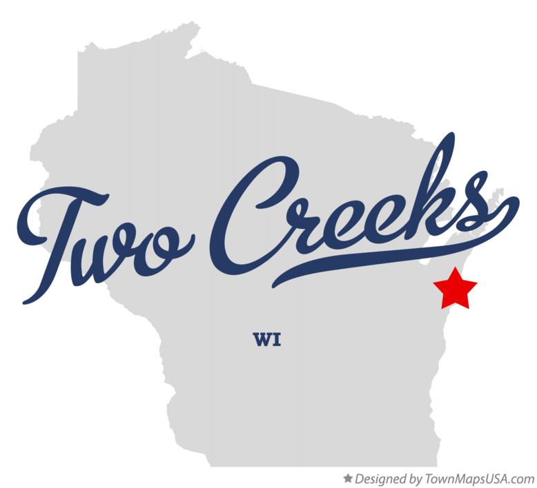 Map of Two Creeks, WI, Wisconsin