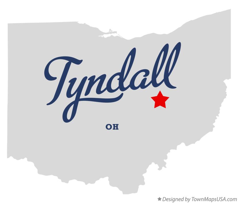 Map of Tyndall, OH, Ohio