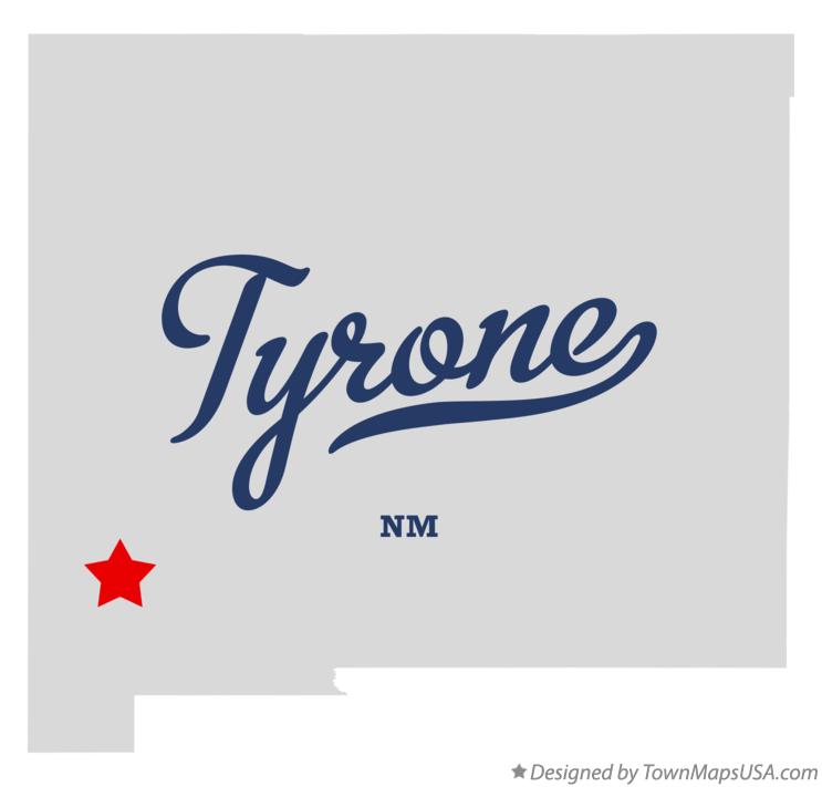 Map of Tyrone, NM, New Mexico