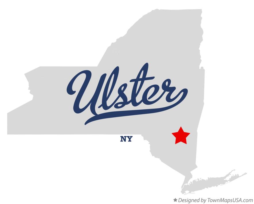 Map of Ulster, NY, New York