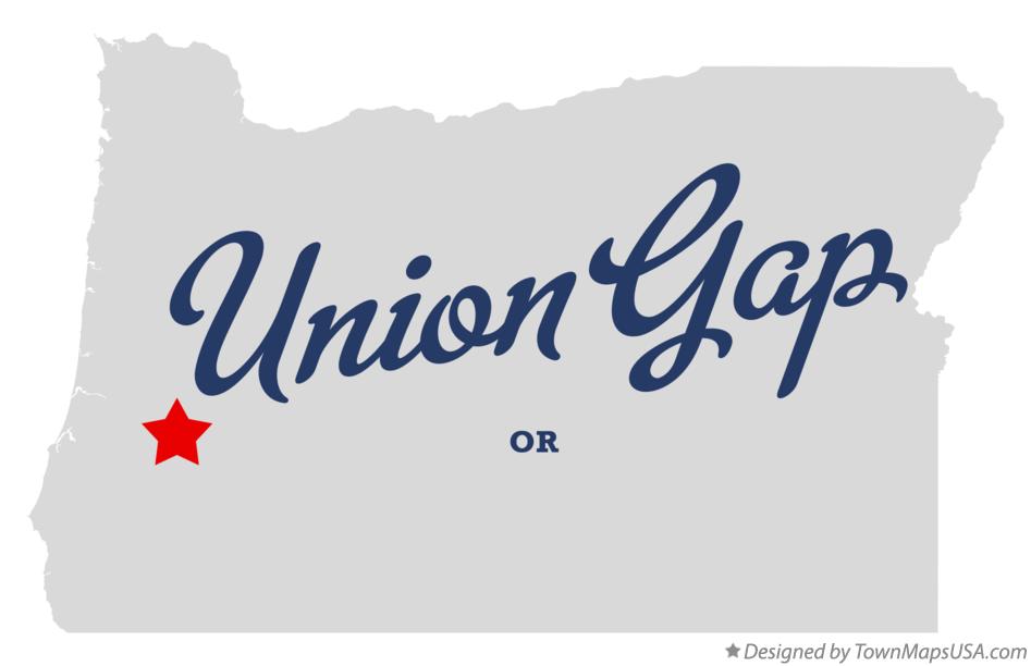 Map of Union Gap, OR, Oregon