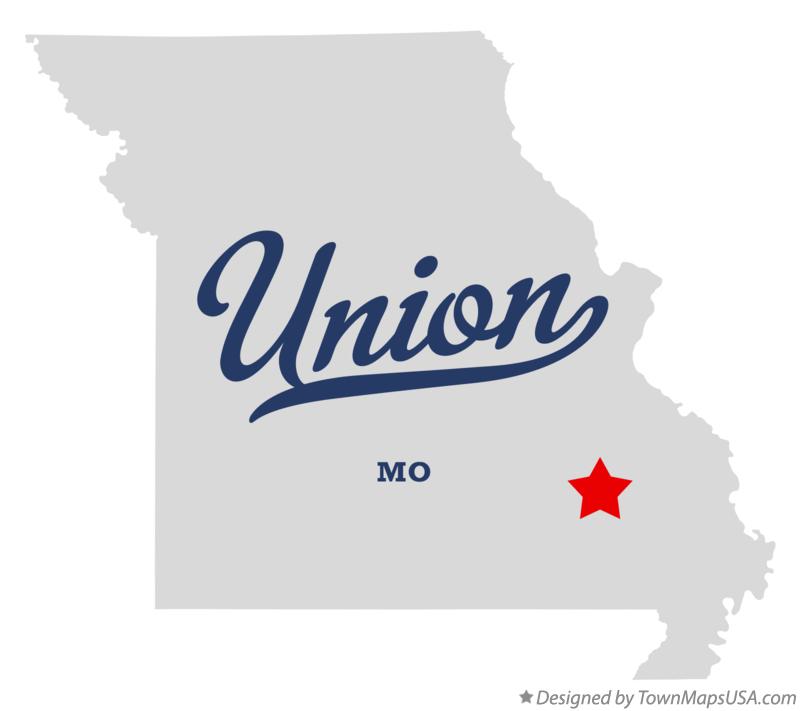 Map of Union, Iron County, MO, Missouri