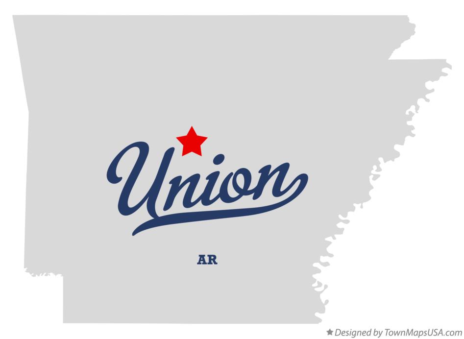 Map of Union, Perry County, AR, Arkansas