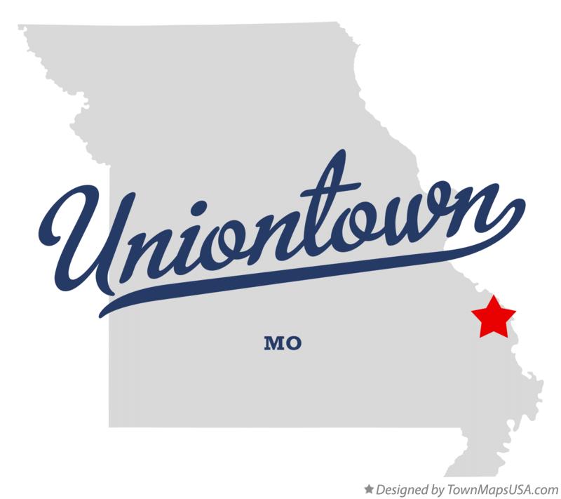 Map of Uniontown, MO, Missouri