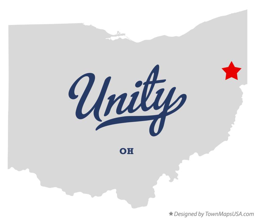 Map of Unity, OH, Ohio