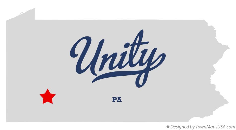 Map of Unity, PA, Pennsylvania