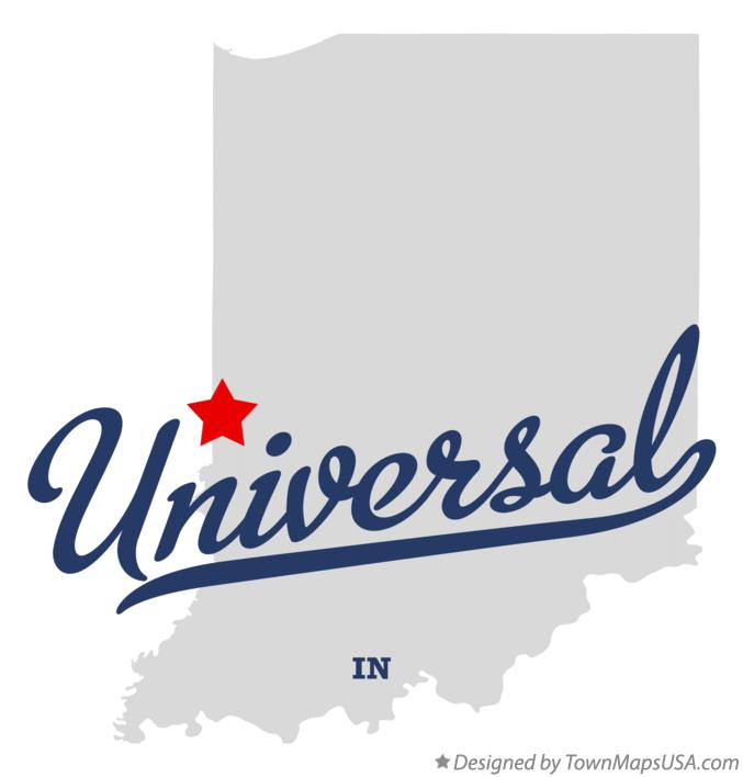 Map of Universal, IN, Indiana