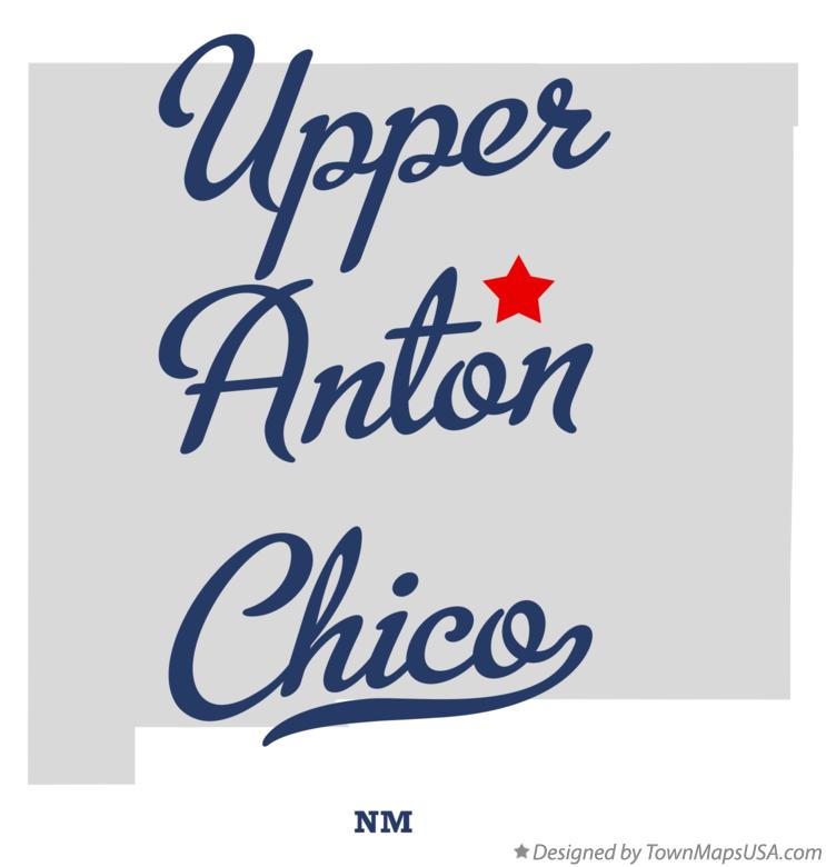 Map of Upper Anton Chico, NM, New Mexico