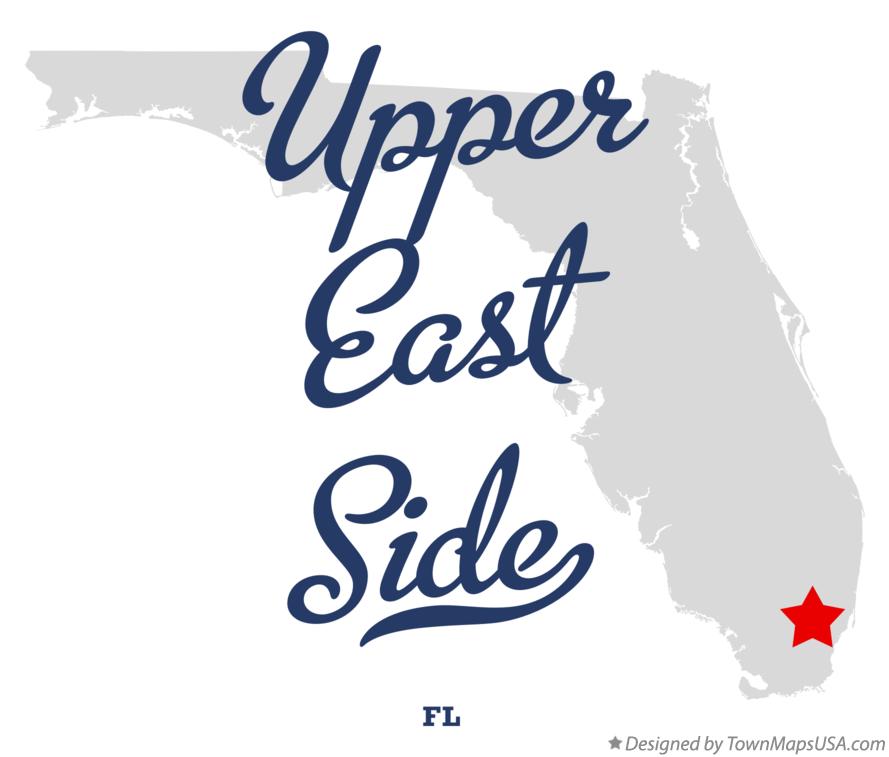 Map of Upper East Side, FL, Florida