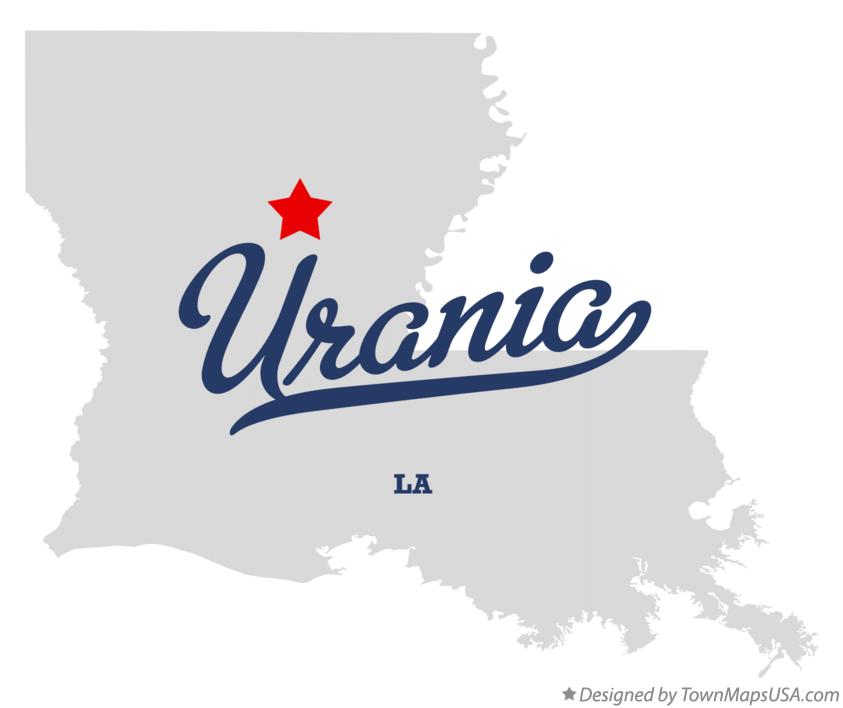 Map of Urania, LA, Louisiana