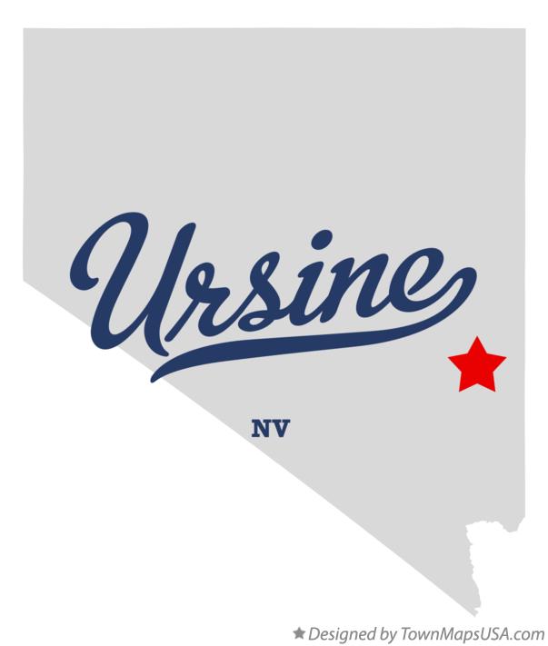 Map of Ursine, NV, Nevada