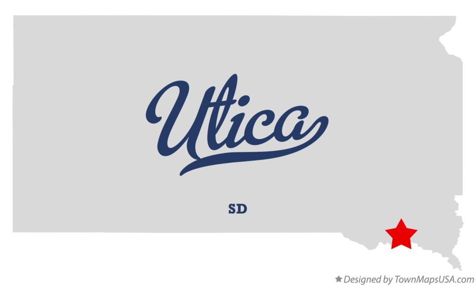 Map of Utica, SD, South Dakota