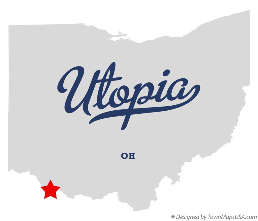 Map of Utopia, OH, Ohio