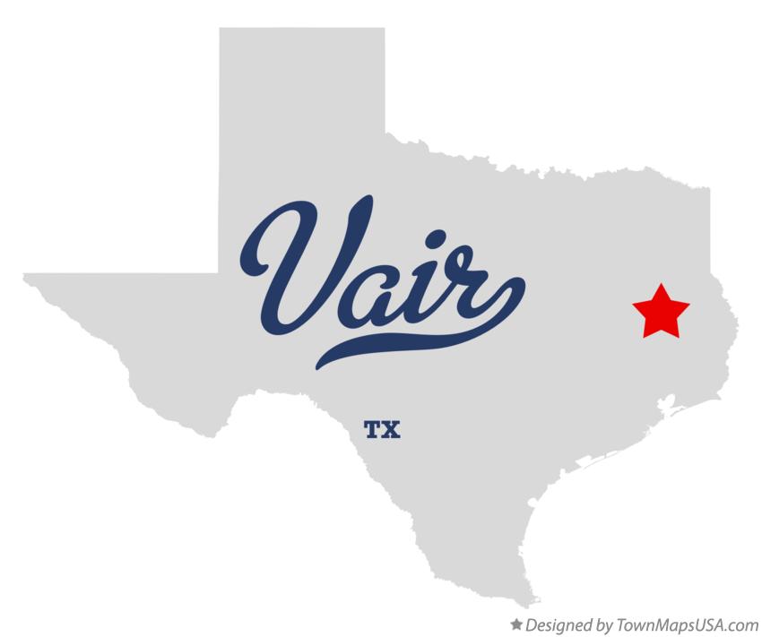 Map of Vair, TX, Texas
