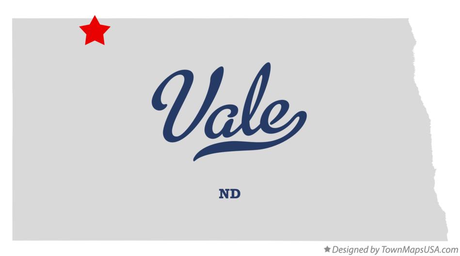 Map of Vale, ND, North Dakota