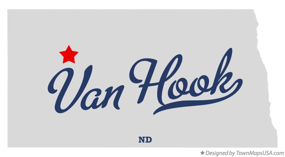 Map of Van Hook, ND, North Dakota