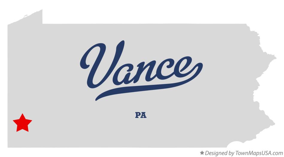 Map of Vance, PA, Pennsylvania