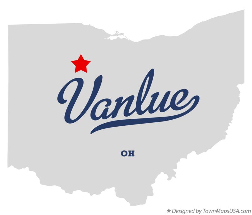 Map of Vanlue, OH, Ohio