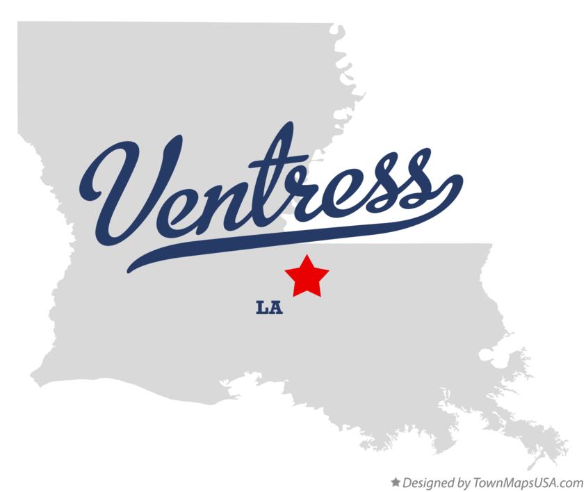 Map of Ventress, LA, Louisiana