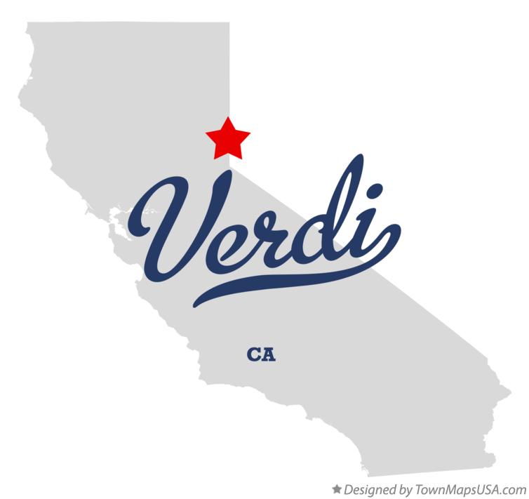 Map of Verdi, CA, California
