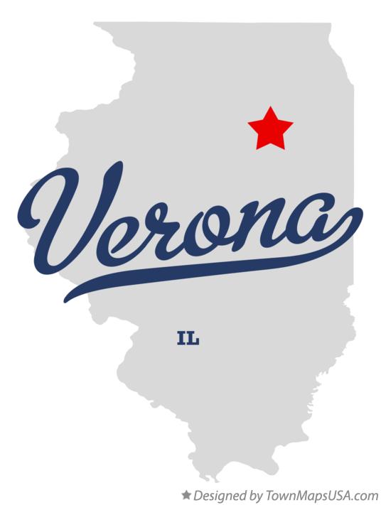 Map of Verona, IL, Illinois