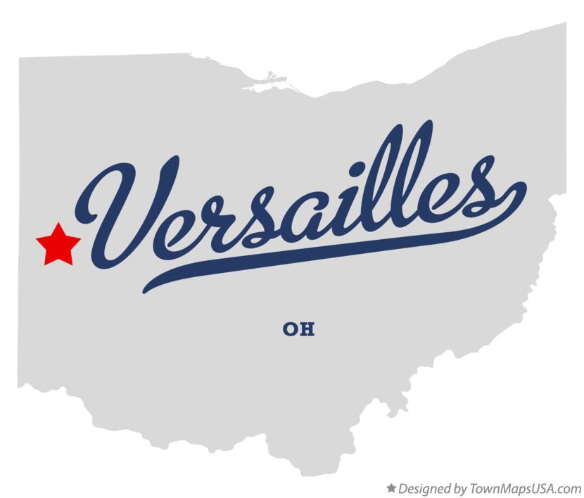 Map of Versailles, OH, Ohio