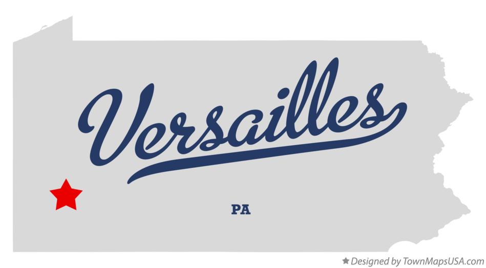 Map of Versailles, PA, Pennsylvania
