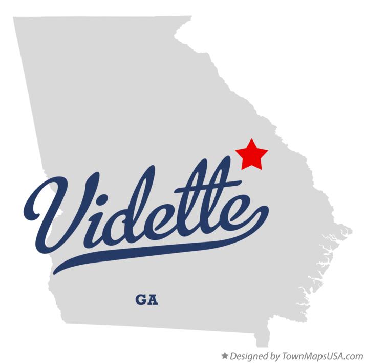 Map of Vidette, GA,