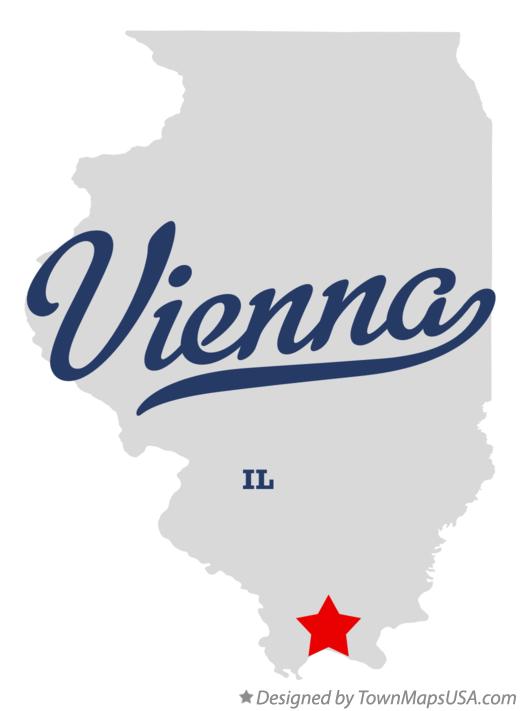 Map of Vienna, Johnson County, IL, Illinois