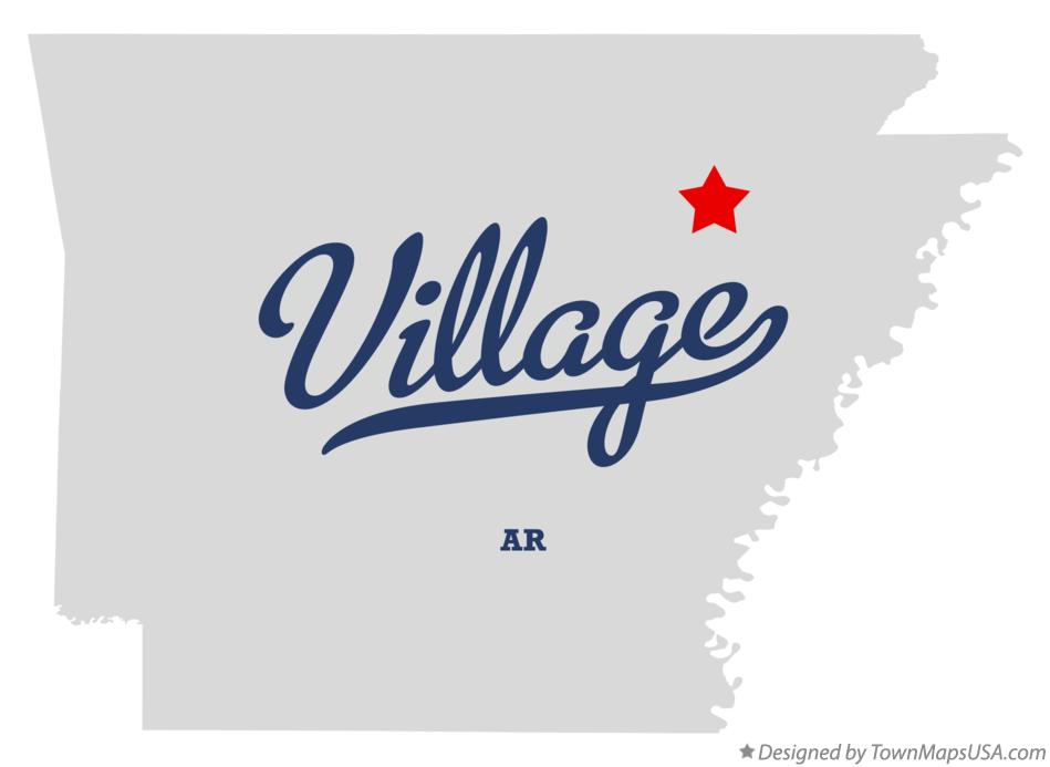 Map of Village, Jackson County, AR, Arkansas