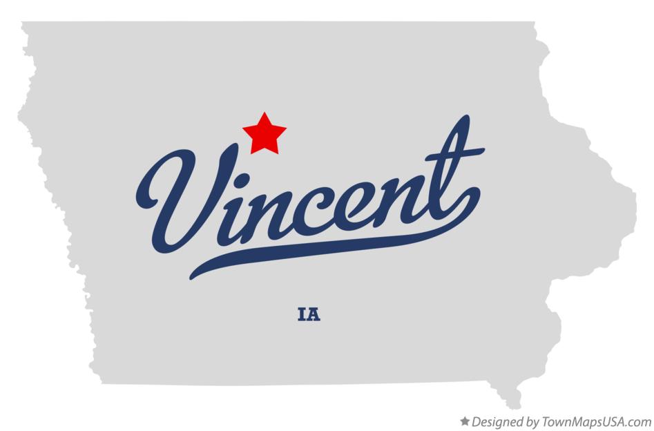 Map of Vincent, IA, Iowa
